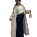 cappotto lungo con bottoni facing